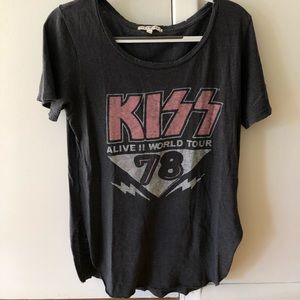Oversized KISS band tee